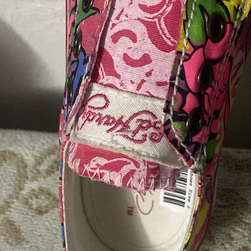 Ed Hardy low slip-on sneakers sz6+💀cap💚🧡Almay Goddess Gloss - Picture 13 of 17